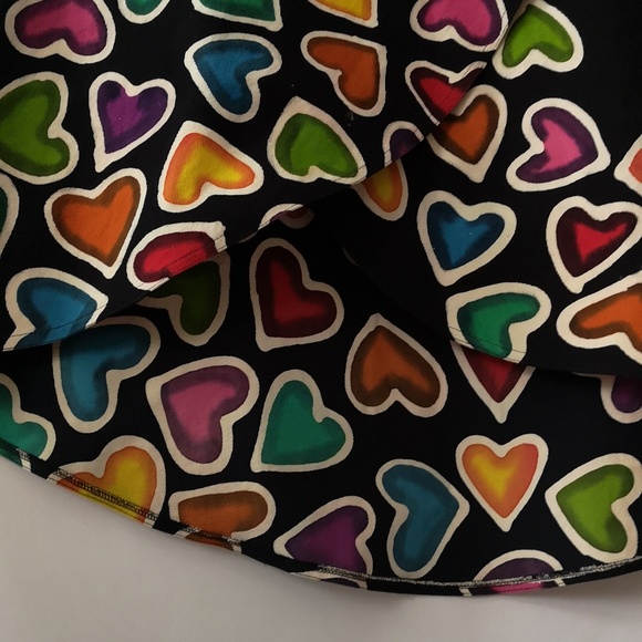 Beautiful Designs by Naomi, Toronto, Black High-low Wrap Skirt w/ Hearts Medium - Picture 3 of 8